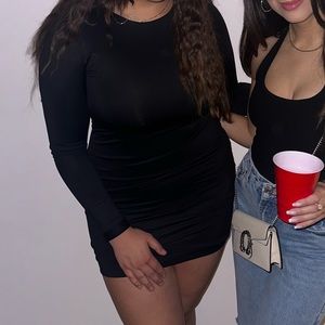 Long sleeve mini dress